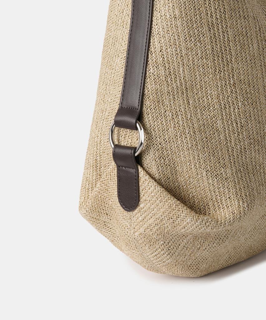 Musinsa Standard Woman Women'S Synthetic Raffia Large Hobo Bag [Beige]