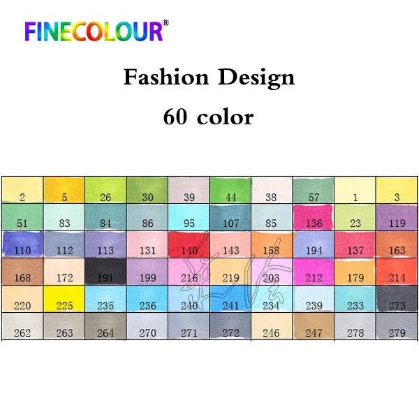 EF100 Професійний маркер для малювання 24/36/48/60/72 кольори, двосторонній, пензель для малювання, маркер на спиртовій основі, маркер для скетчів