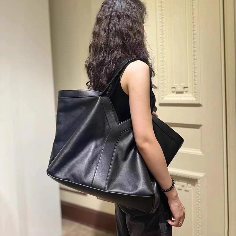 Fashion high sense TOTE leather women's bag simple tote bag European and American style shoulder underarm bag