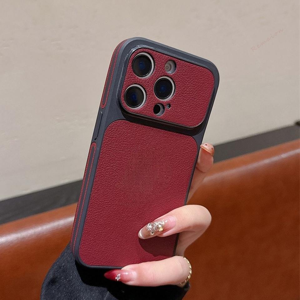 Candy Official Leather Phone Case for iPhone 17 13 14 15 16 Pro Max 14 15 16 Plus Big Window Shockproof Protector Cover