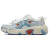 Raccoon Fabric Synthetic Leather TPU Casual Low-Top Lifestyle Shoes Women Sneaker White Blue T12W227303FSD