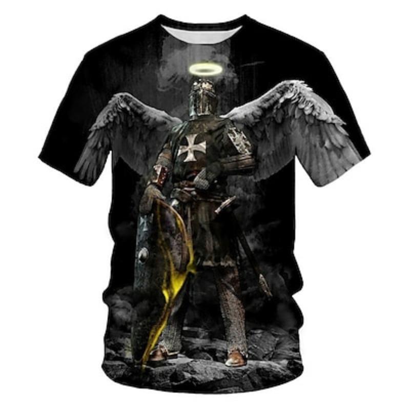 The Last Templar Crusader Knights Templar Crusader T-shirt Cartoon Manga Anime 3D Graphic For Couple's Men's  Adults' 3D Print