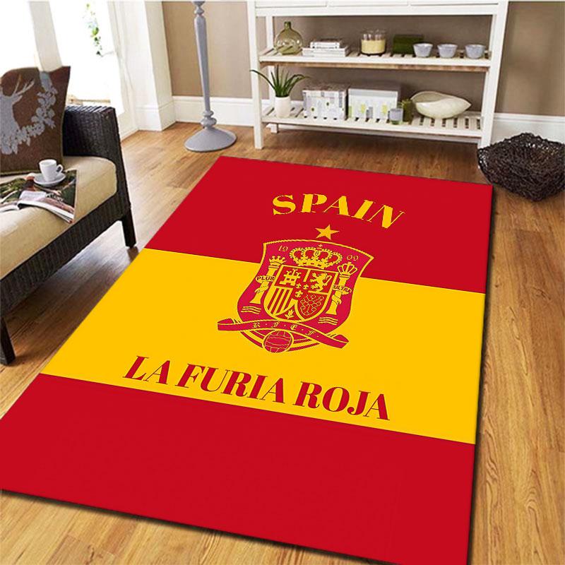 Spain National Football Team Carpet Rug for Living Room Bedroom Home Sofa Decoration,Kids play Non-slip Floor Mat