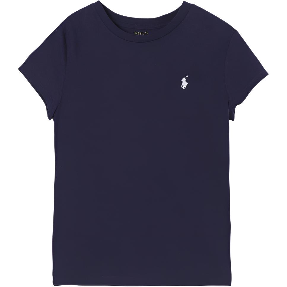 

Футболка Polo Ralph Lauren для детей Однотонная Круглый вырез Короткий рукав Темно-синий Детские топы 313833549-067 L