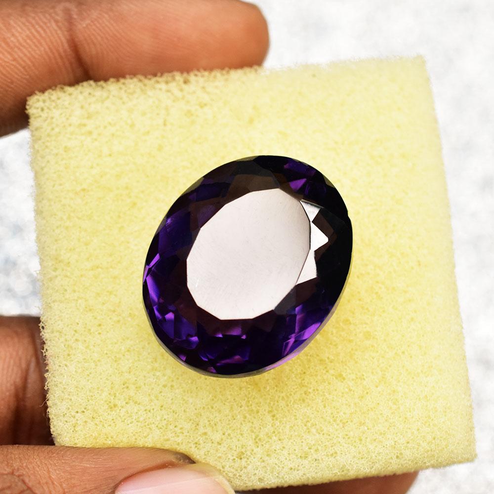Natural Amethyst Loose Gemstone Brazilian 50.65 ct Oval Cut Jewelry Making for Jewelry Designs