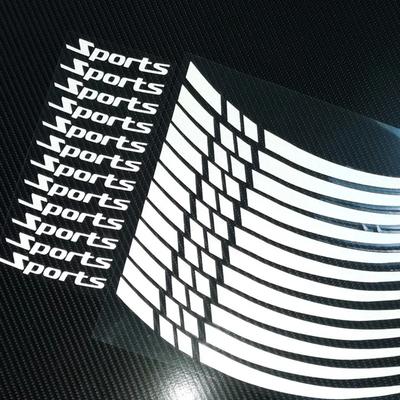 12pcs/kit Motorcycle Bicycle Wheel Rim Stripe Wheel Decal Tape Sticker 18-21 Inch Sport Rims Stripes Wheel Decals Tape Stickers