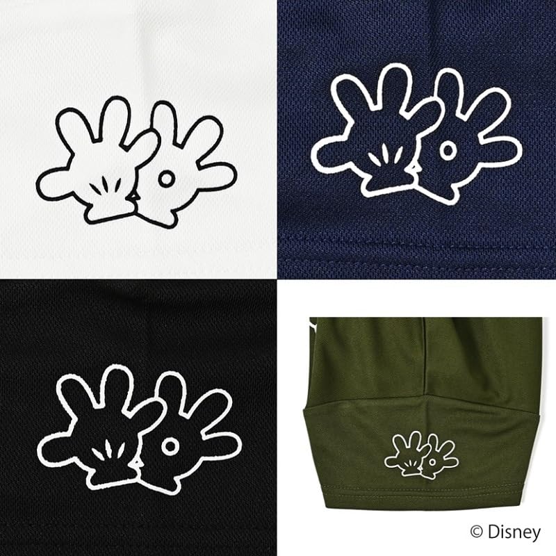 Delsol 7850 NV Mickey Mouse Short Sleeve Mock Neck Shirt (M)