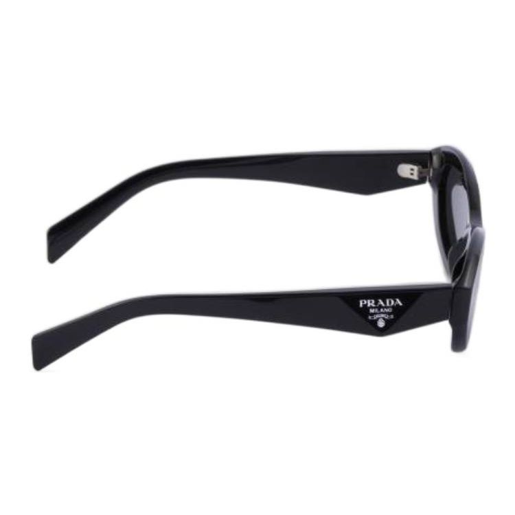 Prada Side Letter Oval Sunglasses Women sunglasses Black SPR26ZE16KFE08ZC055