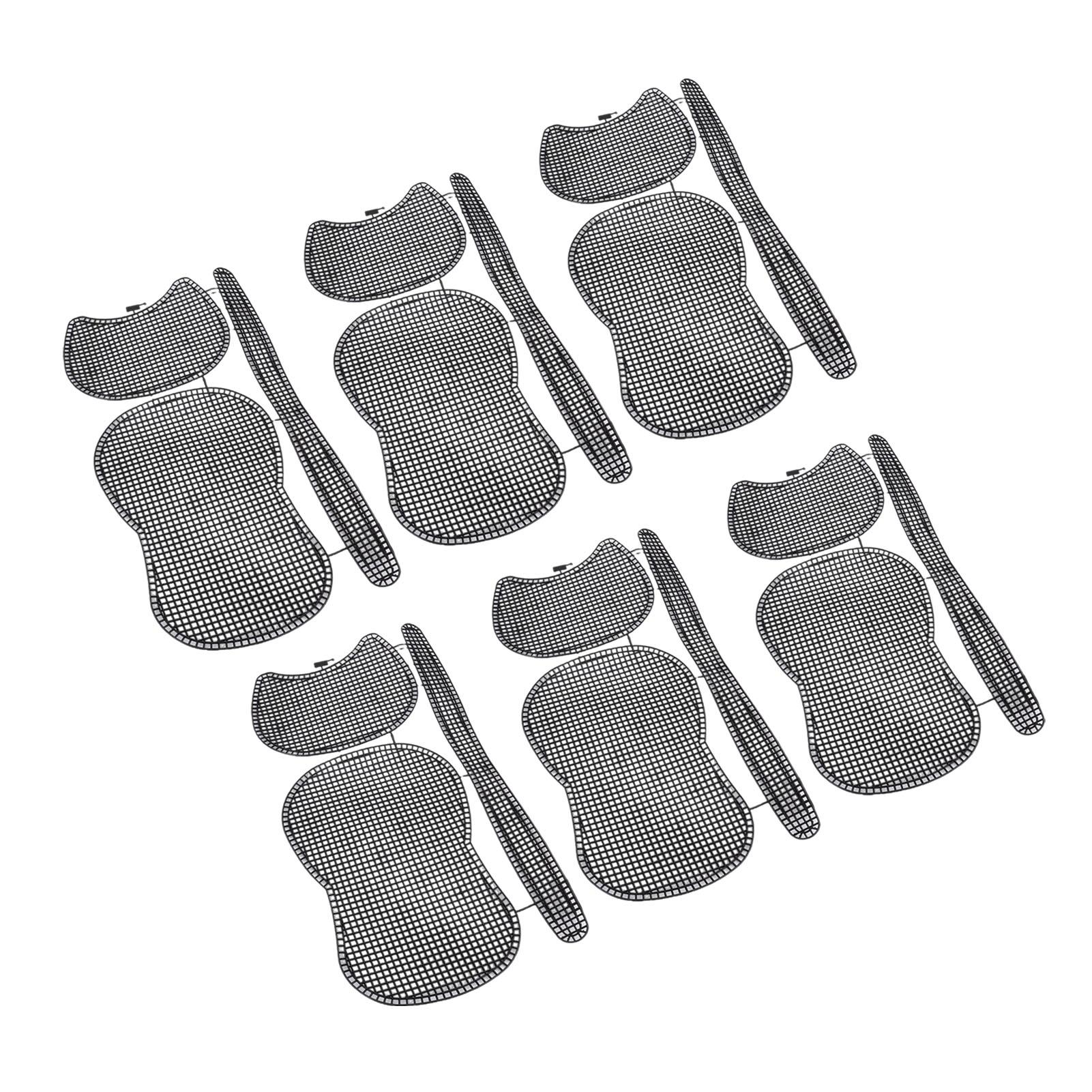 

6Pcs Plastic Mesh Sheets Clear Blank Needlepoint Craft for Crochet Purse Making Embroidery Yarn Knitting Project Weaving Bag Accessories Black
