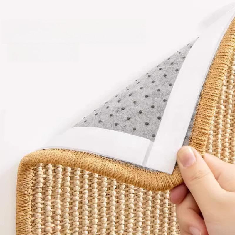 3-in-1 Sisal Cat Scratch Board Wall Mounted Vertical Wear-resistant and Anti Cat Scratch Pad Sofa Protection Sticker Scratch Pads with Balls 1pcs