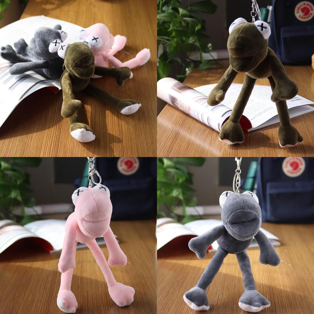 Plush Long Legged Frog Toy Keychain With Pp Cotton Filling For Kids And Collectors