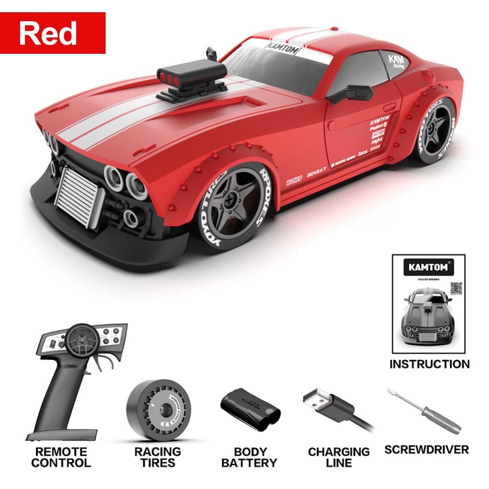

Kamtom RC Four-Wheel Drive Car 1 :32 Double Wheel Replace ESP Gyro Professional Boy Adult Drift High Speed Model Car Racing