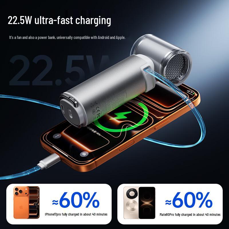 VENIDER Portable Handheld Cooling Fan with Power Bank