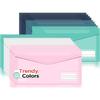 Sooez 20 Pack Reble Envelopes, Small Pencil Pouch, Clear Pencil Case, Pencil Bags Bulk, Receipt Cash Holder, Small Plastic Envelopes, Receipt