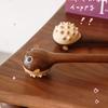 Natural Solid Wood Pufferfish Massage Stick - Cute Gift from North American Wood