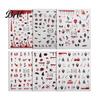 Salon Nail Accessories 6 Sheets Halloween Stickers for Women, Pumpkin Ghost Bat Skull Women Manicure Decoration Decals, Art Home Supplies