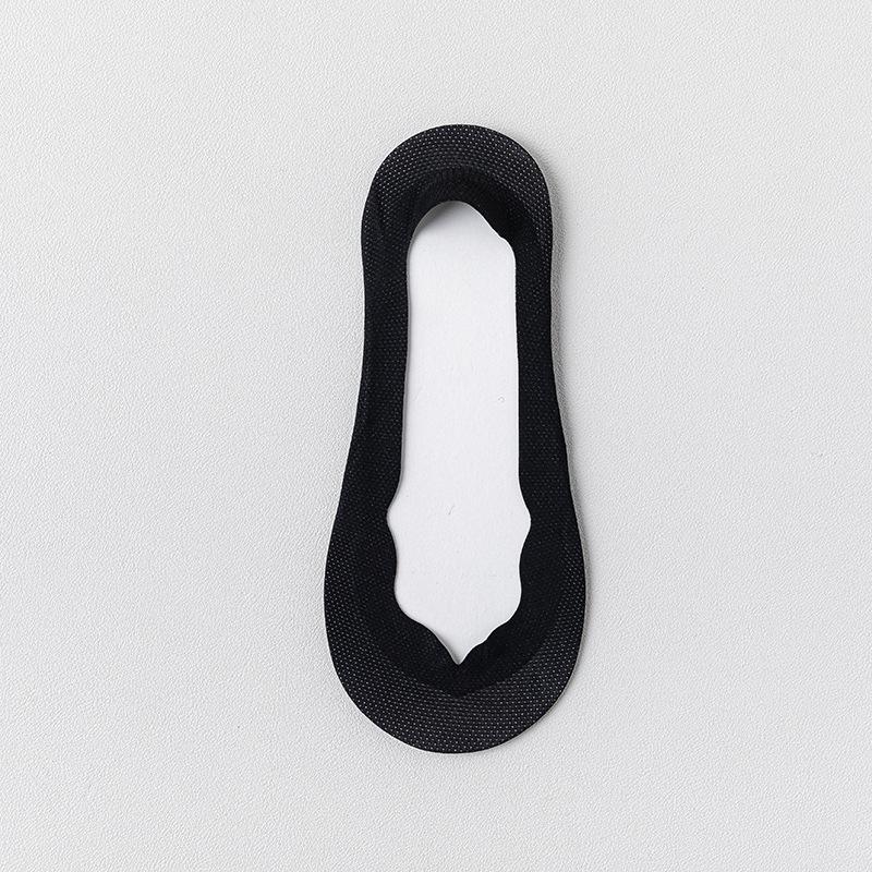Summer Ultra-thin Breathable Sock Slippers Solid Color Ice Silk Low Cut Boat Socks Silicone Anti-slip Invisible No Show Socks