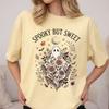 Spooky But Sweet Comfort Colors Shirt, Botanical Ghost Halloween Tee, Floral Ghost Shirt, Cute Spooky Season Tee, Womens Halloween Shirt