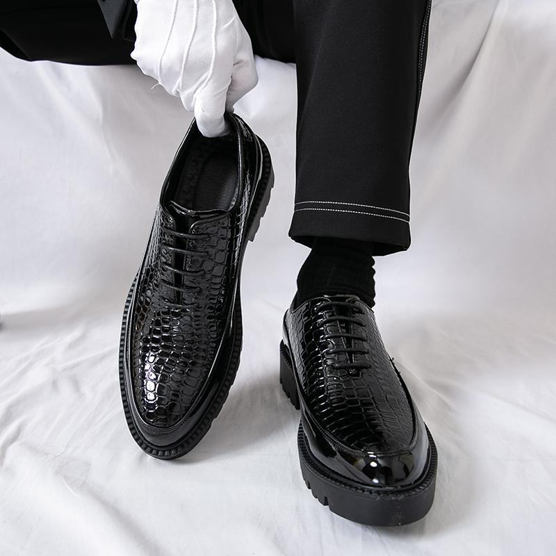 Fashion British Style Men Leather Dress Oxfords Shoe New Trend Leather Men's Walking Shoes High Quality Mens Business Dress Shoes