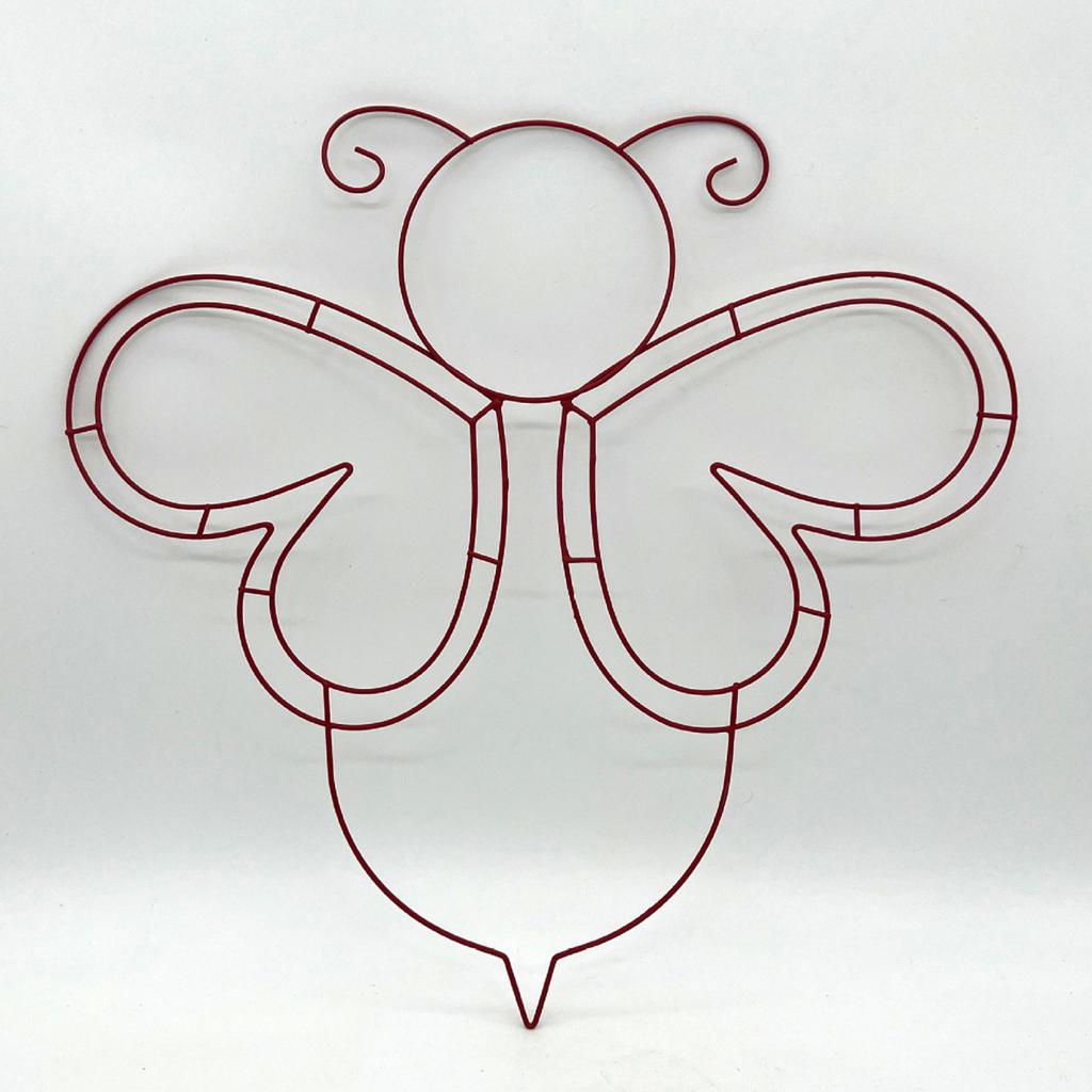 Yousheng Bienenstock Kranzrahmen Herz Metall Drahtform Bienenförmiger Drahtrahmen Kranzform für Blumen Bänder DIY Kranz Heimdeko