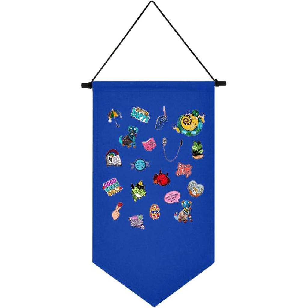 Wall Hanging Brooch Jewelry Storage Case Canvas Display Stand Enamel Pin Display Banner Holder Earrings Necklace Glitter Pin Collection Organizer