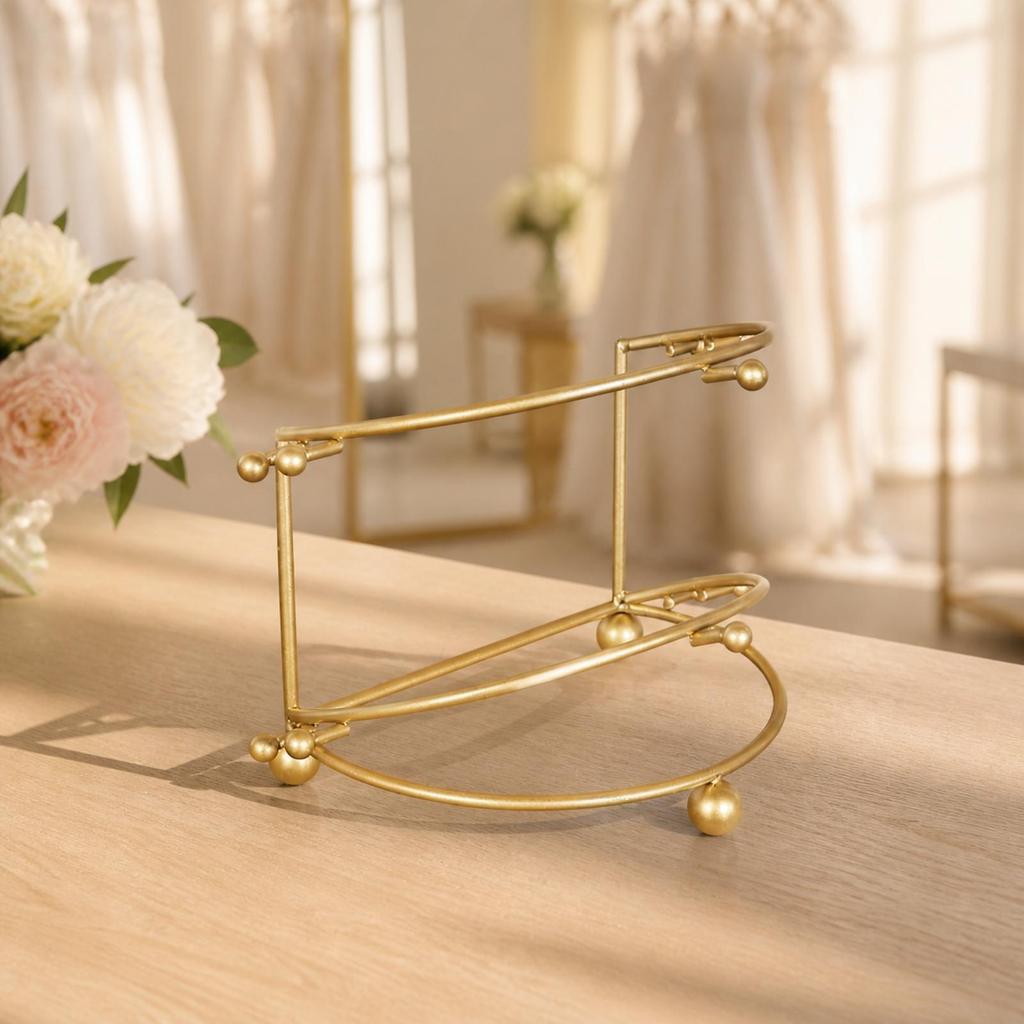 Tiara Display Rack Metal Crown Stand Sturdy for Dressing Rooms, Brides