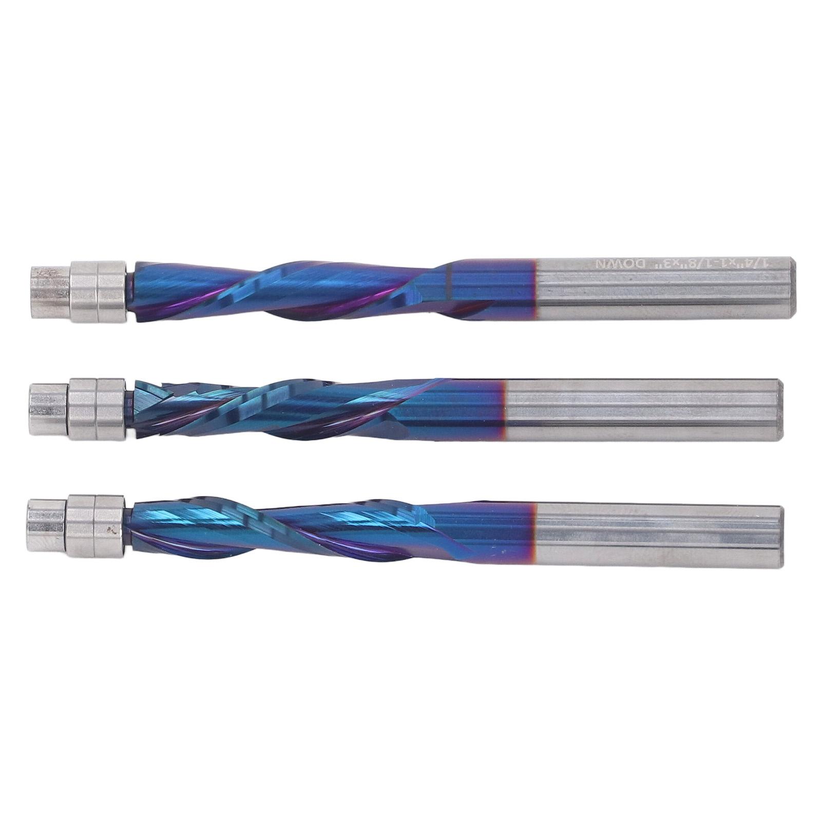 

3 шт. фреза вверх-вниз из карбида вольфрама 14 хвостовик фреза для фрезерования заподлицо