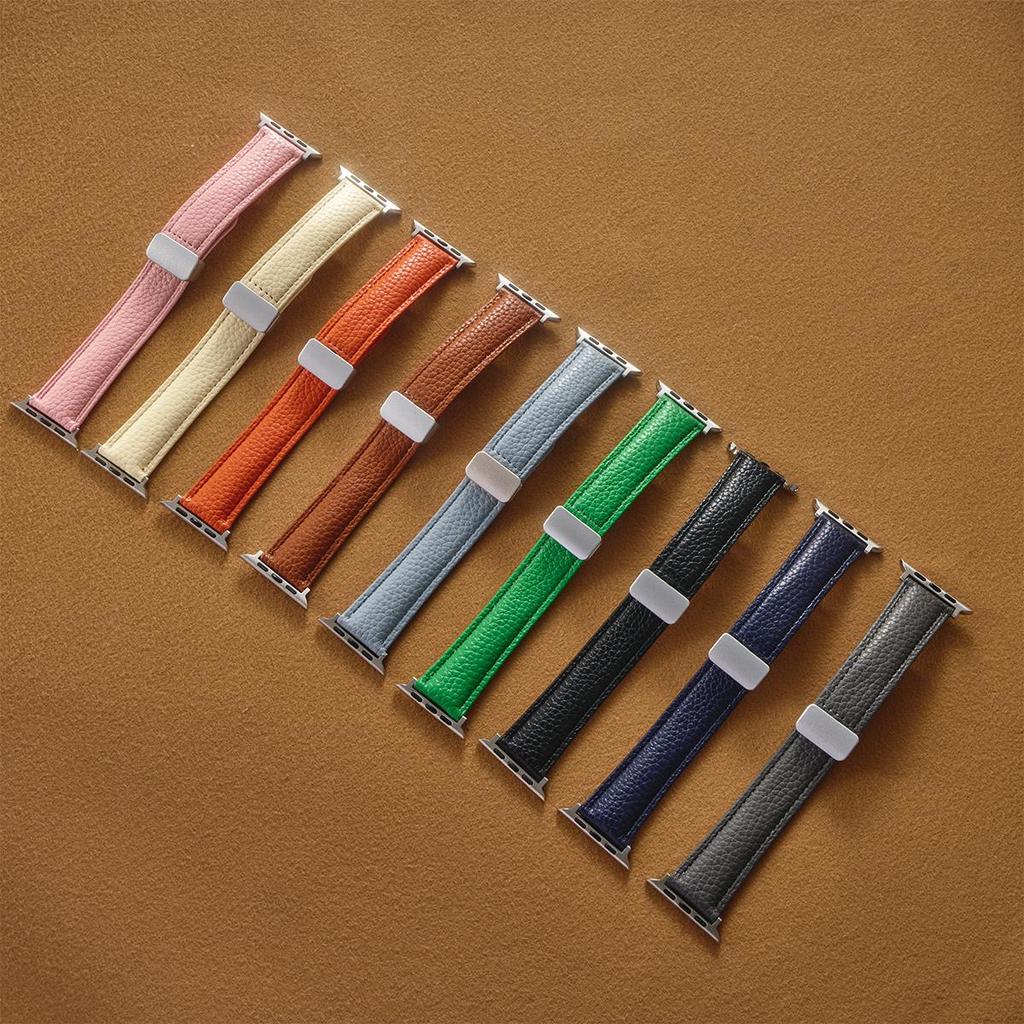 Magnetic Leather Strap for Apple Watch 10 Band 46mm 42mm 44mm 45mm 49mm 40 41mm Bracelet Correa iWatch Series Ultra 5 6 Se 7 8 9