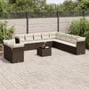 VidaXL Garden Lounge Set with 12 Pcs Cushions, Patio Sofas, Patio Furniture Set, Outdoor Furniture, Brown 3249732
