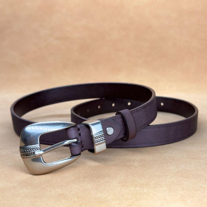 Simple and Versatile High-end Jeans Women's Fashion Personalized Pin Buckle Leather Belt