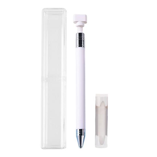 Rhinestone Picker Refillable Wax Pen DIY Nail Art Rhinestone Painting Decoration Dotting Wax Pen Rotatable Long Handle Rhinestone Pick-up Tools