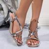 2025 Winter Square Toe Stiletto Heeled Sandals - Versatile, Elegant Single Strap Design for Women