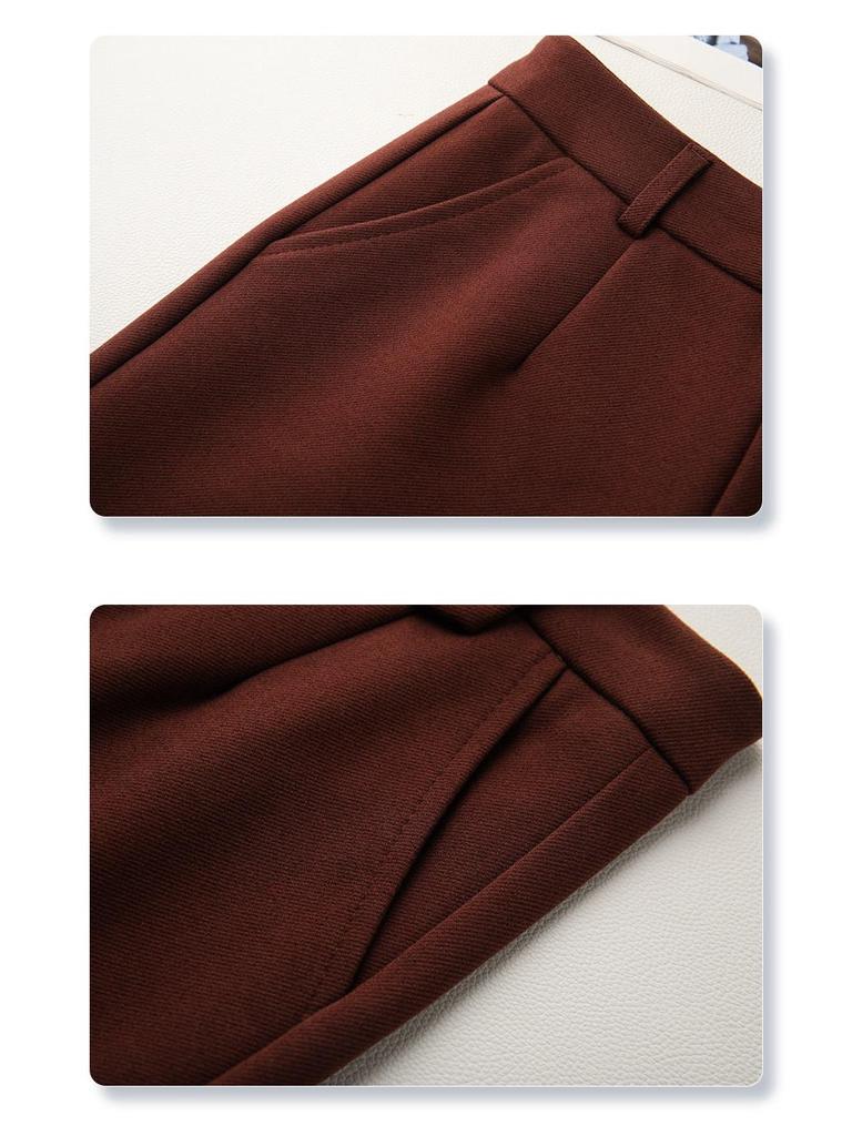 Ancola Women's Red Woolen A-line Bootcut Shorts for Autumn/Winter 2024