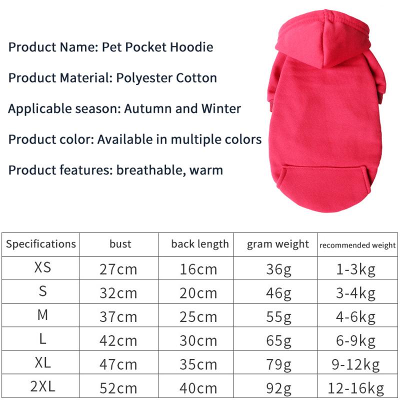 Winter Dog Hoodies Sweatshirt Jacket For Small And Medium Dog Pet Coat Puppy Clothes Chihuahuas Bulldog Costume Puppy Pet Autumn