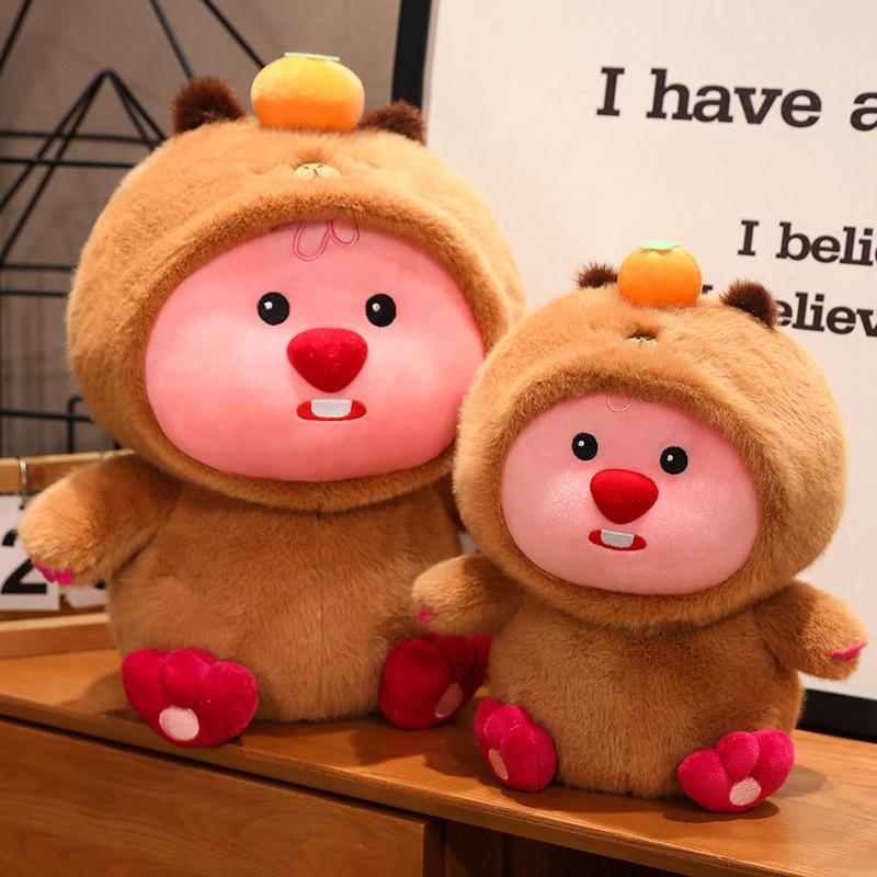 Cute Transformation Ruby Doll Capybara Persimmon Cartoon Plush Toy Cute Doll Rag Doll