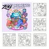 Detailed Line Drawing Book Cozy Moments Coloring Book, Thick Cotton Pulp Paper Pad, Creative Hobby Activity Daily Life Patterns Pages for Relaxation