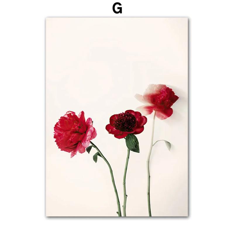 Abstrakt William Morris Blätter Blume Wandkunst Rote Schuhe Frau Leinwandgemälde Wohnzimmer Heimdekor Poster Drucke Bilder