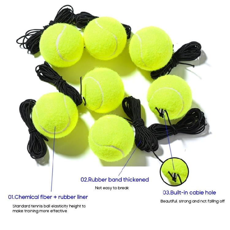 2pcs Single Practice Tennis Ball Tennis Training Ball Rebound Ball with String
