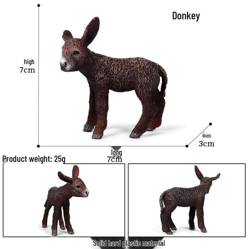 Children's Cognitive Animal Model Toy - Donkey Foal & Zebra Ornament