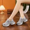 Silver Platform Dad Shoes Women's 2025 Spring New Height Increase Not Tired Feet Advanced Sense Casual Running Sports Shoes