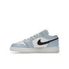 Air Jordan 1 Low GS Ice Blue Kids Sneakers Black Sail White 554723-401