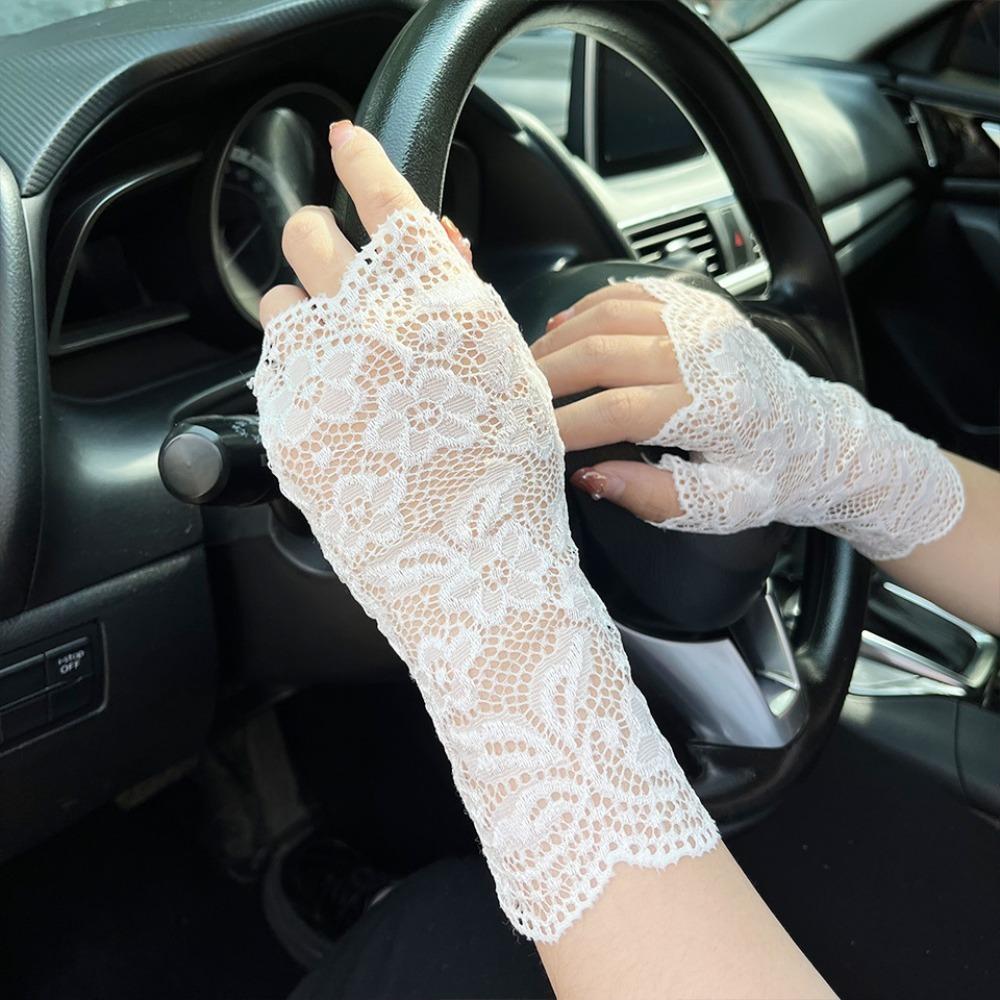 Lace Gloves Bridal Wedding Gloves Sunscreen Gloves Armguard Hot Sale Lace Gloves  Cycling Driving