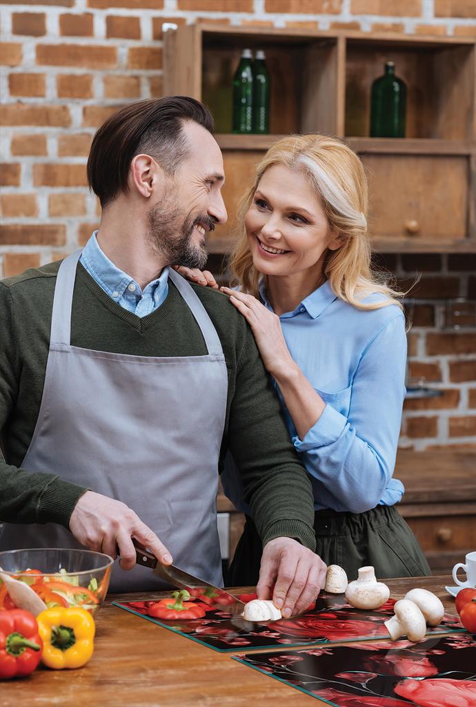 SZKLANA PŁYTA OCHRONNA NA KUCHENKĘ 90x52 RÓŻE
