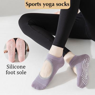 2024  Yoga Socks Women Professional Non-Slip Pilates Sports Non-Slip Socks Summer Thin Backless Floor Socks