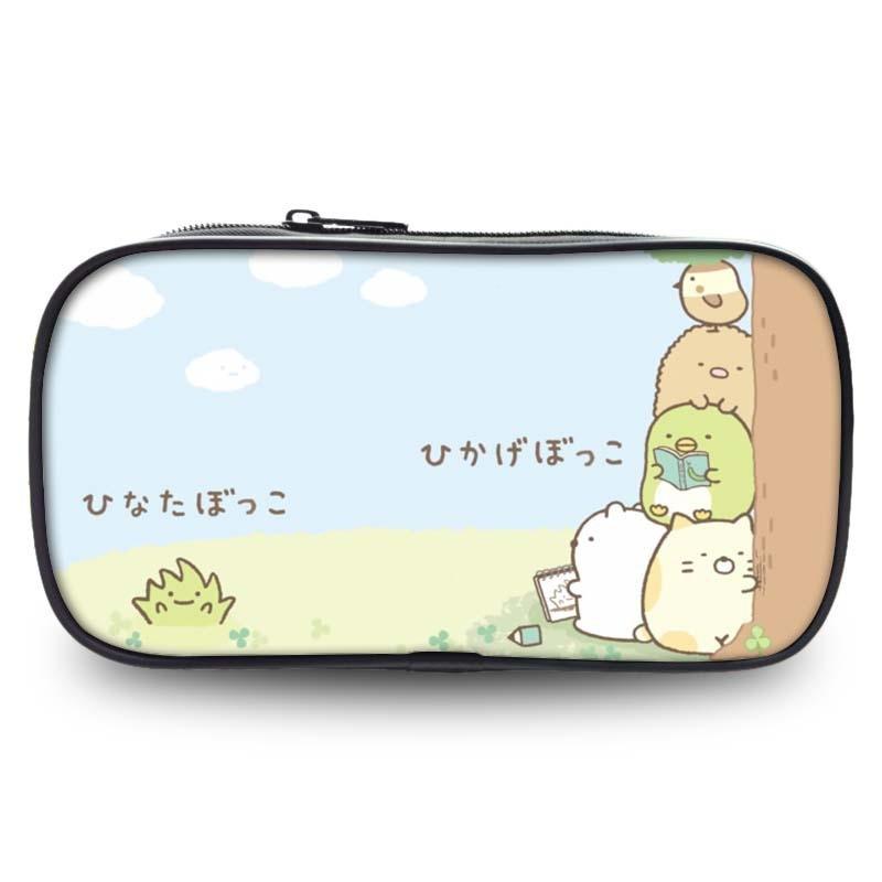 Söt pennställ från Sumikkogurashi i slitstarkt nylon för skol- och kontorsmaterial