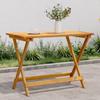 Vidaxl Folding Garden Table, 90X52.5X65 Cm, Solid Acacia Wood