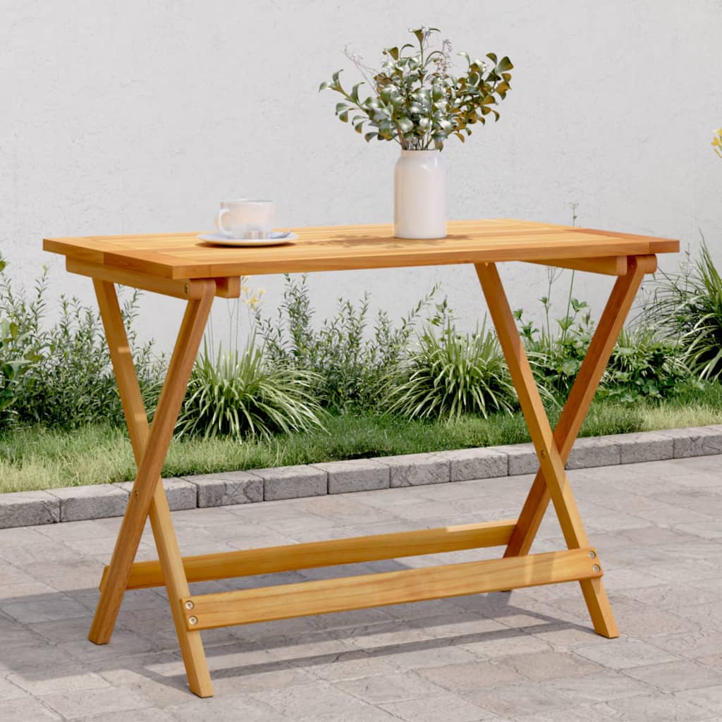 Vidaxl Klappbarer Gartentisch, 90X52,5X65 Cm, Massives Akazienholz
