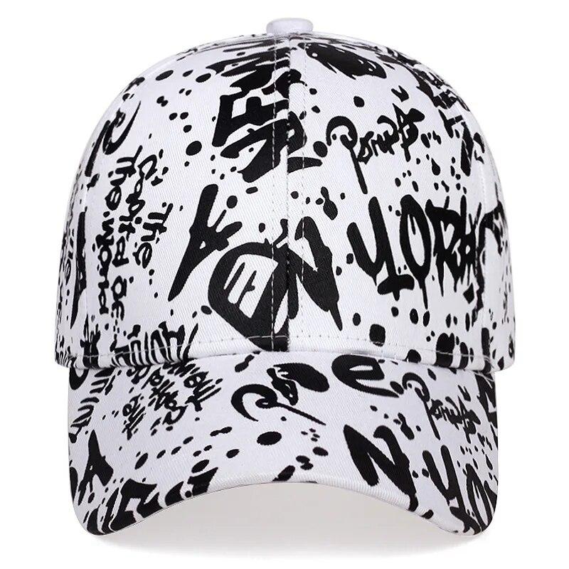 

Unisex Letter Graffiti Print Baseball Caps Spring And Autumn Outdoor Adjustable Casual Hats Sunscreen Hat