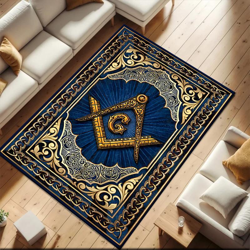 2026 New Style Recognized Freemasonry Carpet Rug for Living Room Bedroom Home Sofa Decoration,Kids play Non-slip Floor Mat