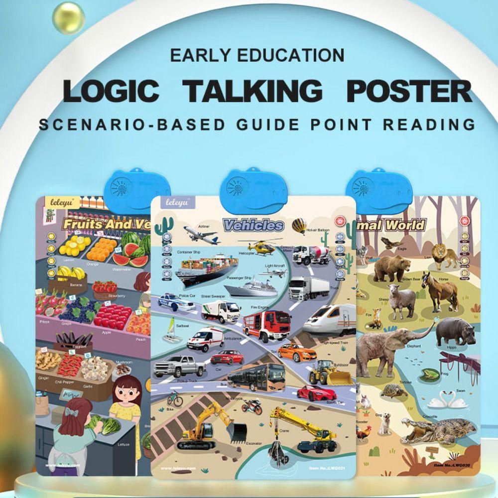 Electronic Learning Audio Wall Chart Reading Music Talking Poster  Baby Kid Toy